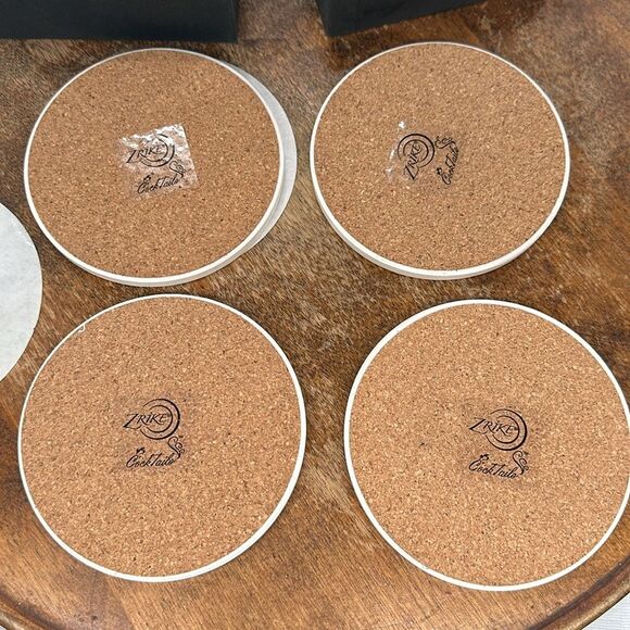 Cocktails Coasters Chickens Set of 4 in Box Absorbant - Picture 3 of 15